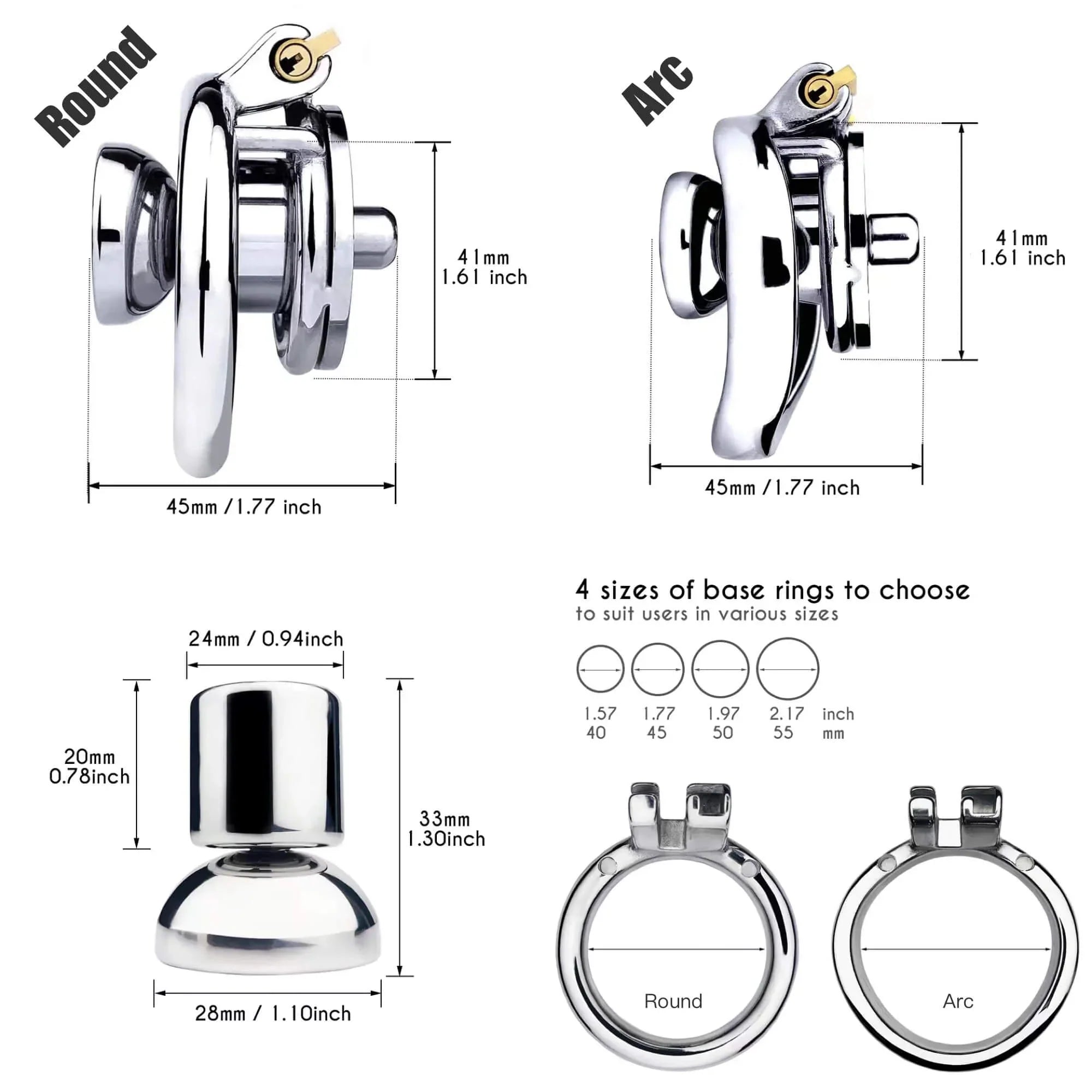 Inverted Chastity Cage With Detachable Dildo – Adjustable Penis Lock