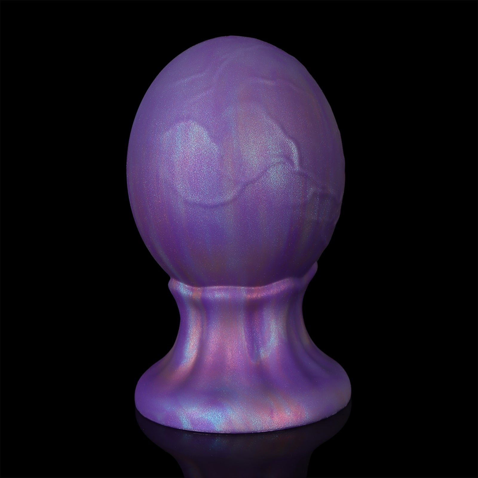 Iridescent Textured Silicone Anal Plug with Wide Base - Tarisss Sex Toy Store