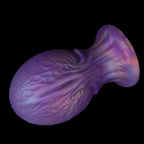 Iridescent Textured Silicone Anal Plug with Wide Base - Tarisss Sex Toy Store