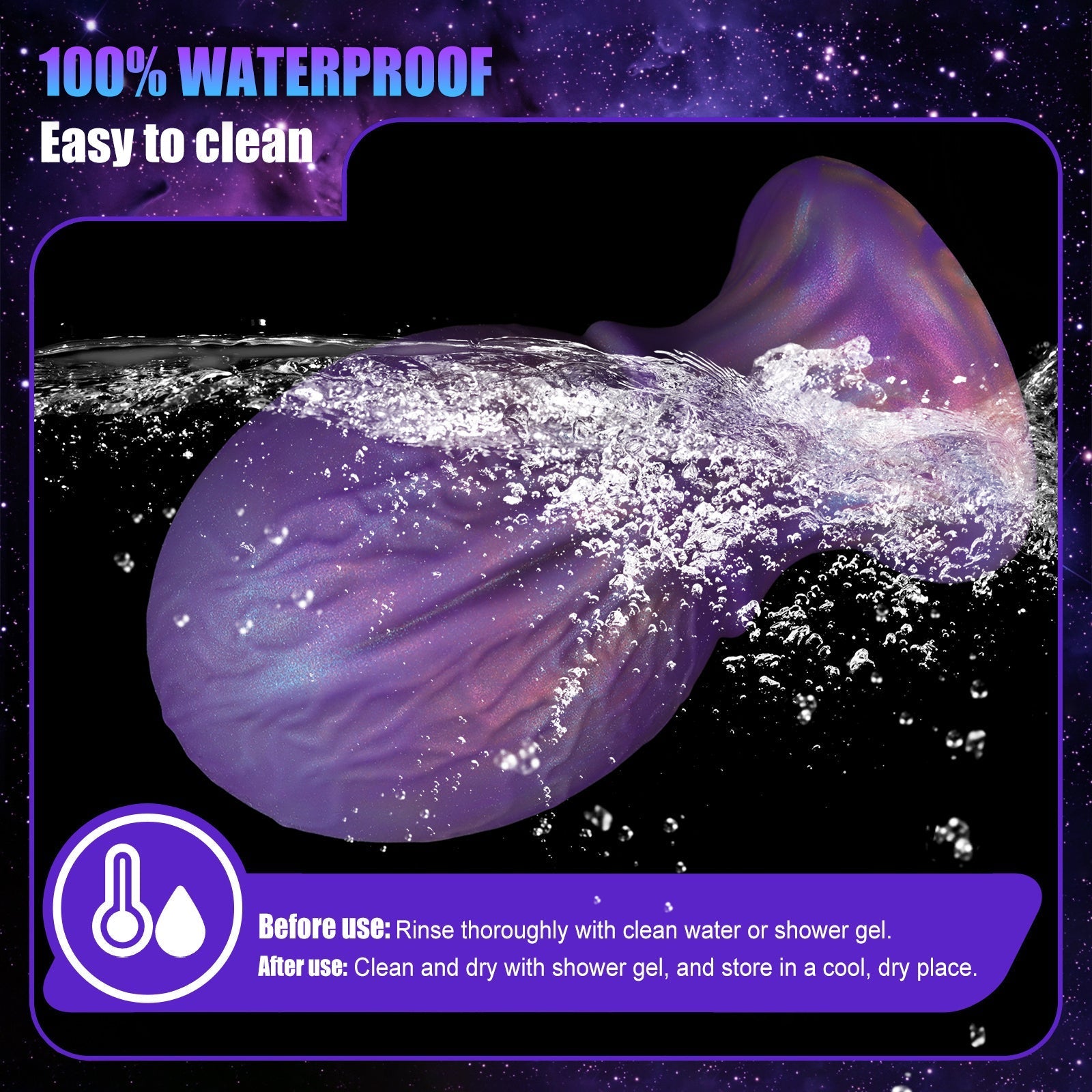 Iridescent Textured Silicone Anal Plug with Wide Base - Tarisss Sex Toy Store