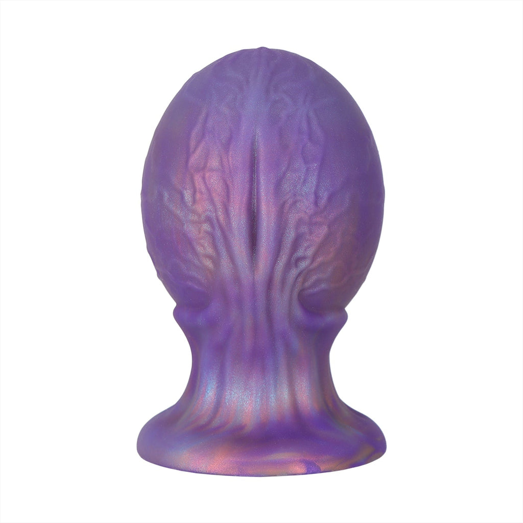Iridescent Textured Silicone Anal Plug with Wide Base - Tarisss Sex Toy Store