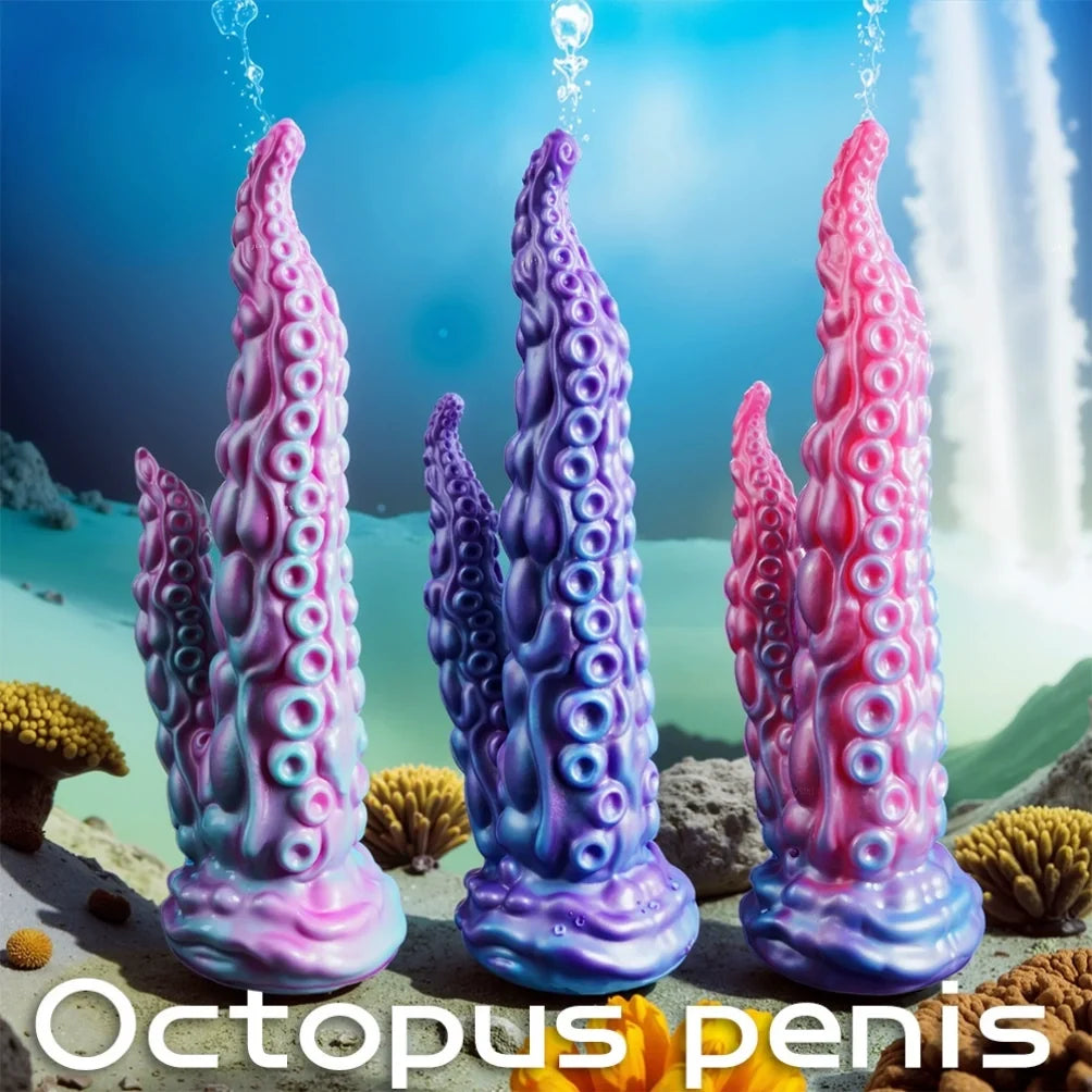 Tentacle Double-Ended Dildo – Platinum Silicone Octopus Fantasy Toy for Dual Penetration | Domlust