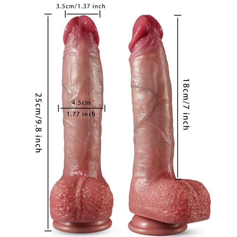 9 Inch Thrusting Vibrating Dildo | Liquid Skin Silicone Remote Control – Domlust