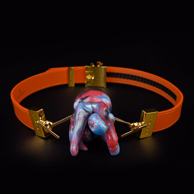 Strap-On Fantasy Octopus Mouth Gag – Iridescent Silicone Ballgag Bondage Restraint Set