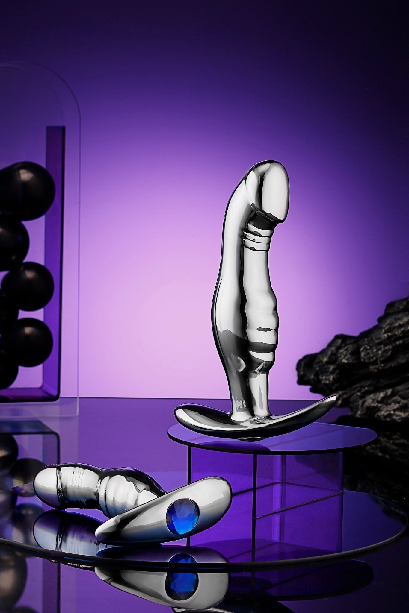 Jewel - Base Metal Plug Collection (3 Sizes) - Color Send At Random - Tarisss Sex Toy Store