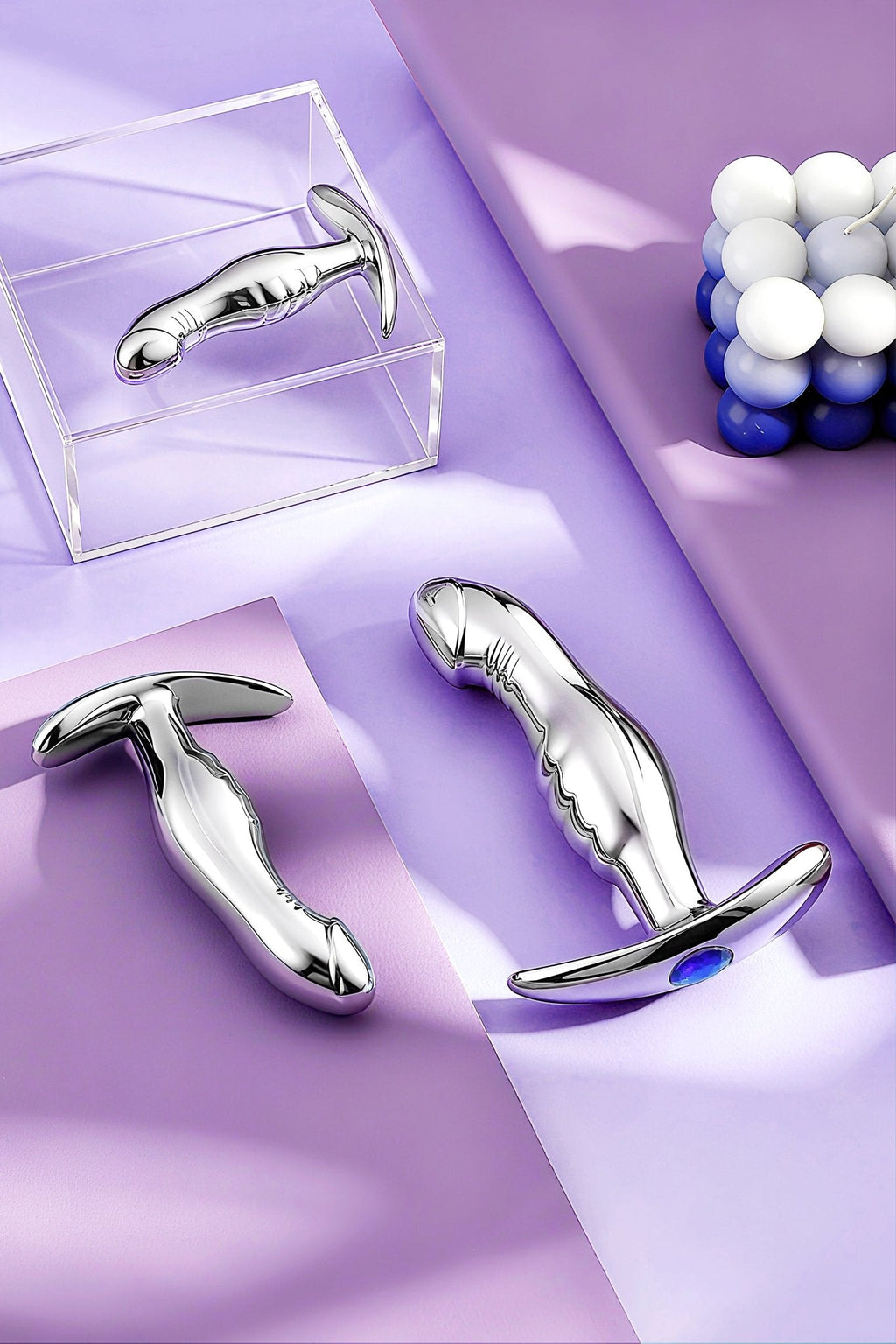 Jewel - Base Metal Plug Collection (3 Sizes) - Color Send At Random - Tarisss Sex Toy Store