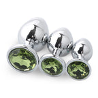 Jeweled Metal Butt Plug Set