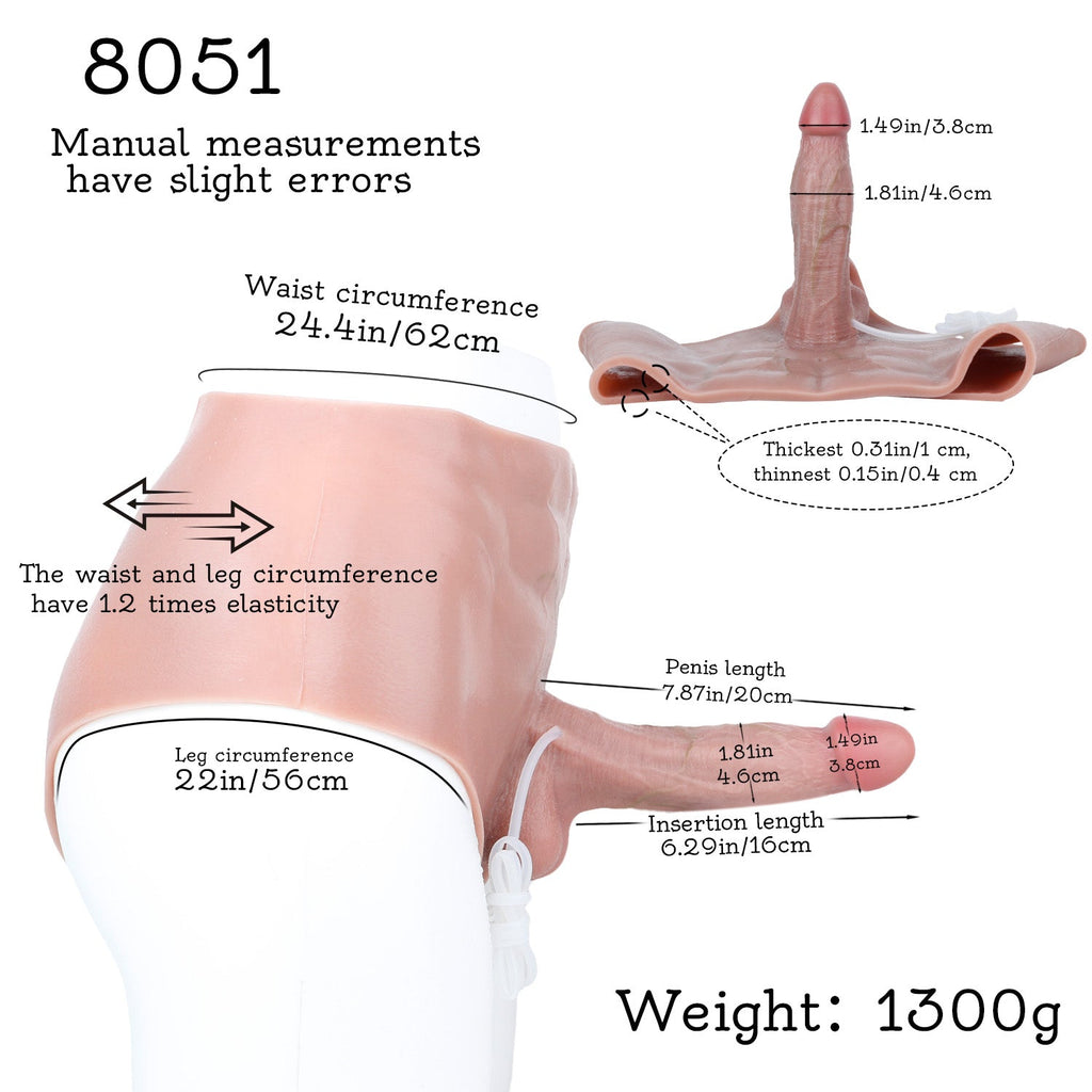 Realistic Squirting Silicone Penis Sleeve Panty – Wearable Cock Sleeve for Size & Confidence