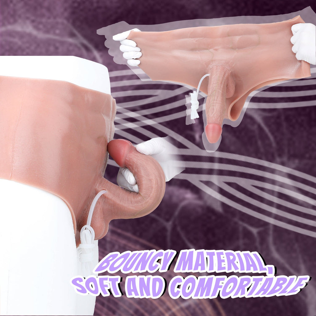 Realistic Squirting Silicone Penis Sleeve Panty – Wearable Cock Sleeve for Size & Confidence