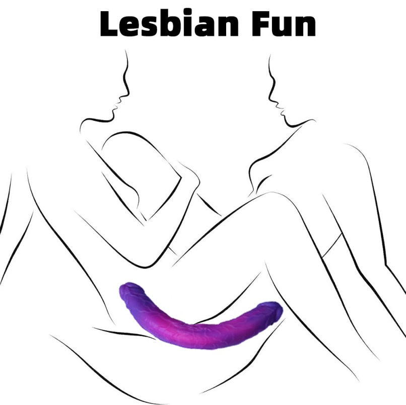 Double Ended Dildo | 11 Inch Flexible Platinum Silicone Shared Pleasure – Domlust