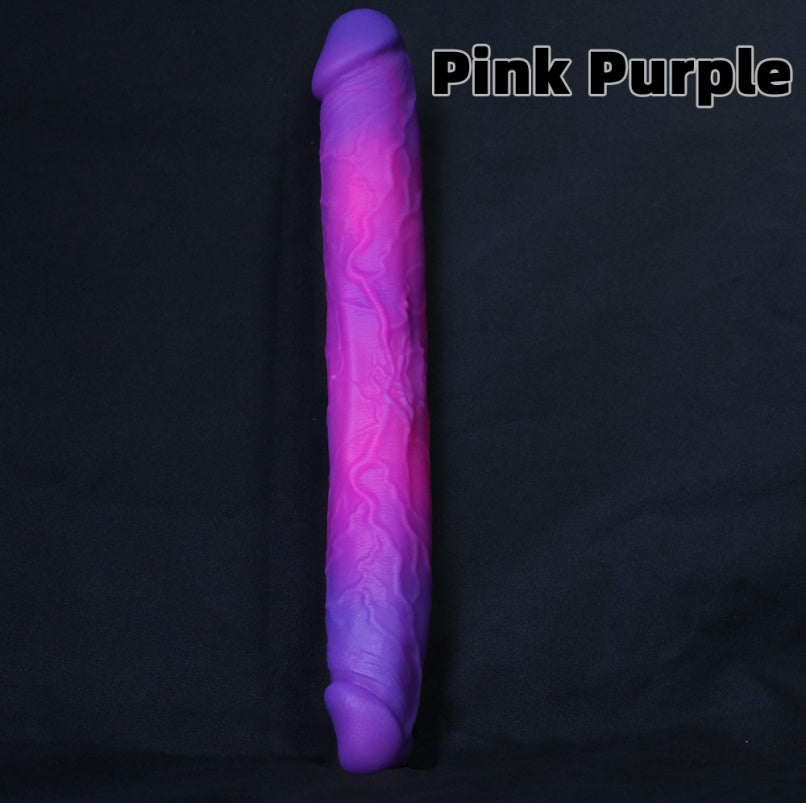 Double Ended Dildo | 11 Inch Flexible Platinum Silicone Shared Pleasure – Domlust