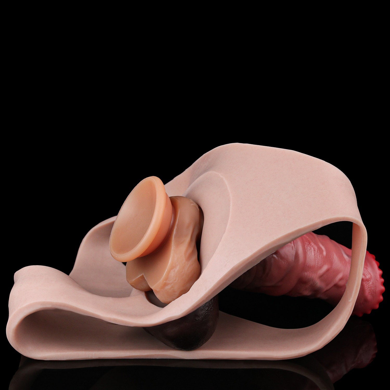 Domlust Horse Cock Sleeve Panty | Platinum Silicone Penis Sleeve Underwear for ED