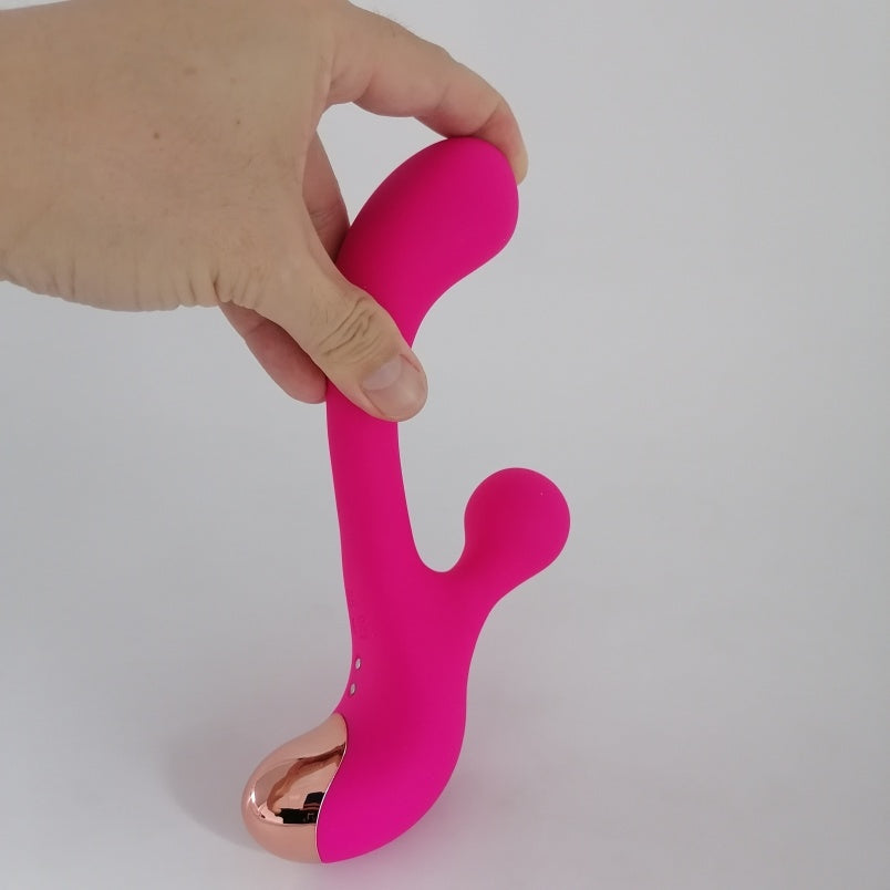 Pink Silicone Vibrating Magic Wand – G-Spot and Clitoral Stimulation Sex Toys for Women