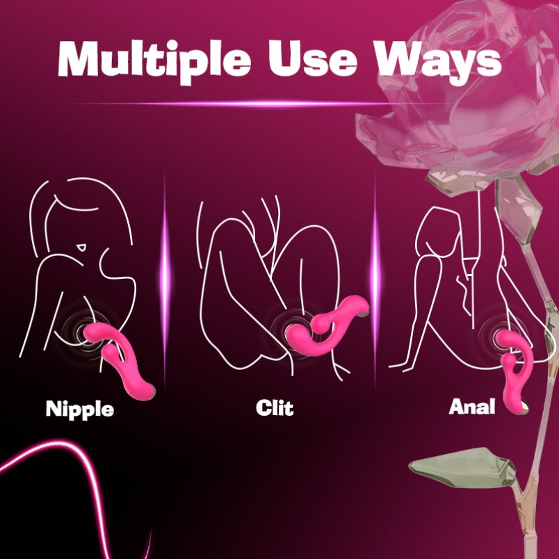Pink Silicone Vibrating Magic Wand – G-Spot and Clitoral Stimulation Sex Toys for Women