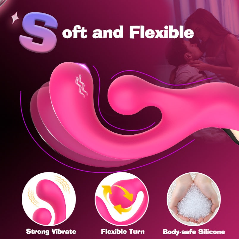 Pink Silicone Vibrating Magic Wand – G-Spot and Clitoral Stimulation Sex Toys for Women
