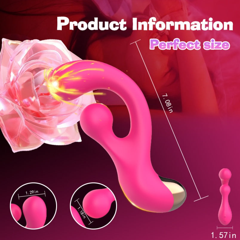 Pink Silicone Vibrating Magic Wand – G-Spot and Clitoral Stimulation Sex Toys for Women