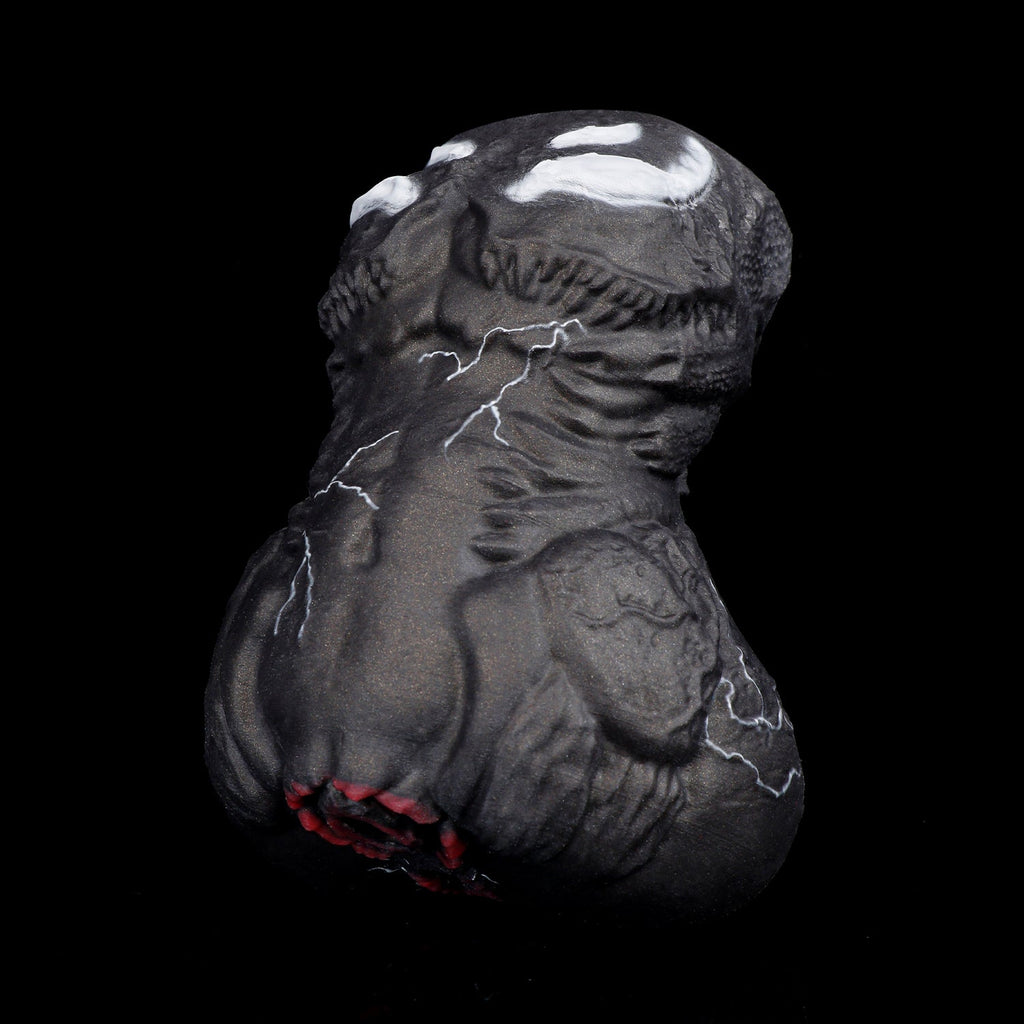 Alien Torso Fantasy Pocket Pussy – Venom Symbiote Dual-Channel Silicone Masturbator for Male Sex Toys