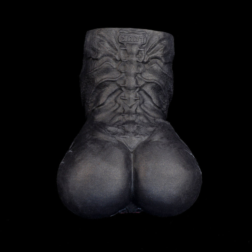Alien Torso Fantasy Pocket Pussy – Venom Symbiote Dual-Channel Silicone Masturbator for Male Sex Toys