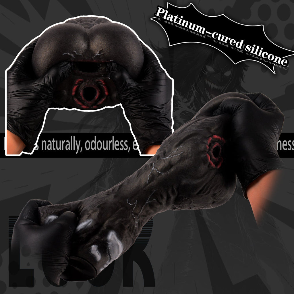 Alien Torso Fantasy Pocket Pussy – Venom Symbiote Dual-Channel Silicone Masturbator for Male Sex Toys