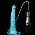 Ashura the Emberbound Awakener — Squirting Horse Dildo with Electric Water Blaster | Fantasy Ejaculating Dildo in Platinum Silicone
