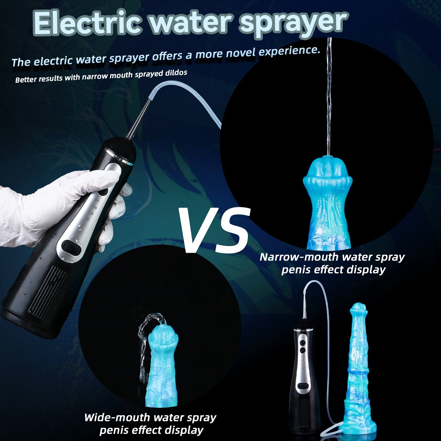 Ashura the Emberbound Awakener — Squirting Horse Dildo with Electric Water Blaster | Fantasy Ejaculating Dildo in Platinum Silicone