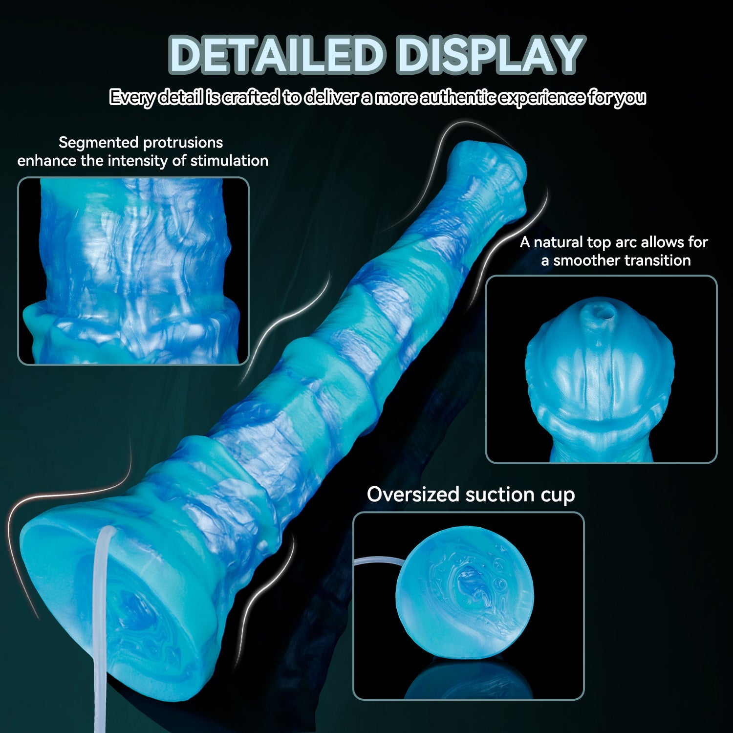 Ashura the Emberbound Awakener — Squirting Horse Dildo with Electric Water Blaster | Fantasy Ejaculating Dildo in Platinum Silicone
