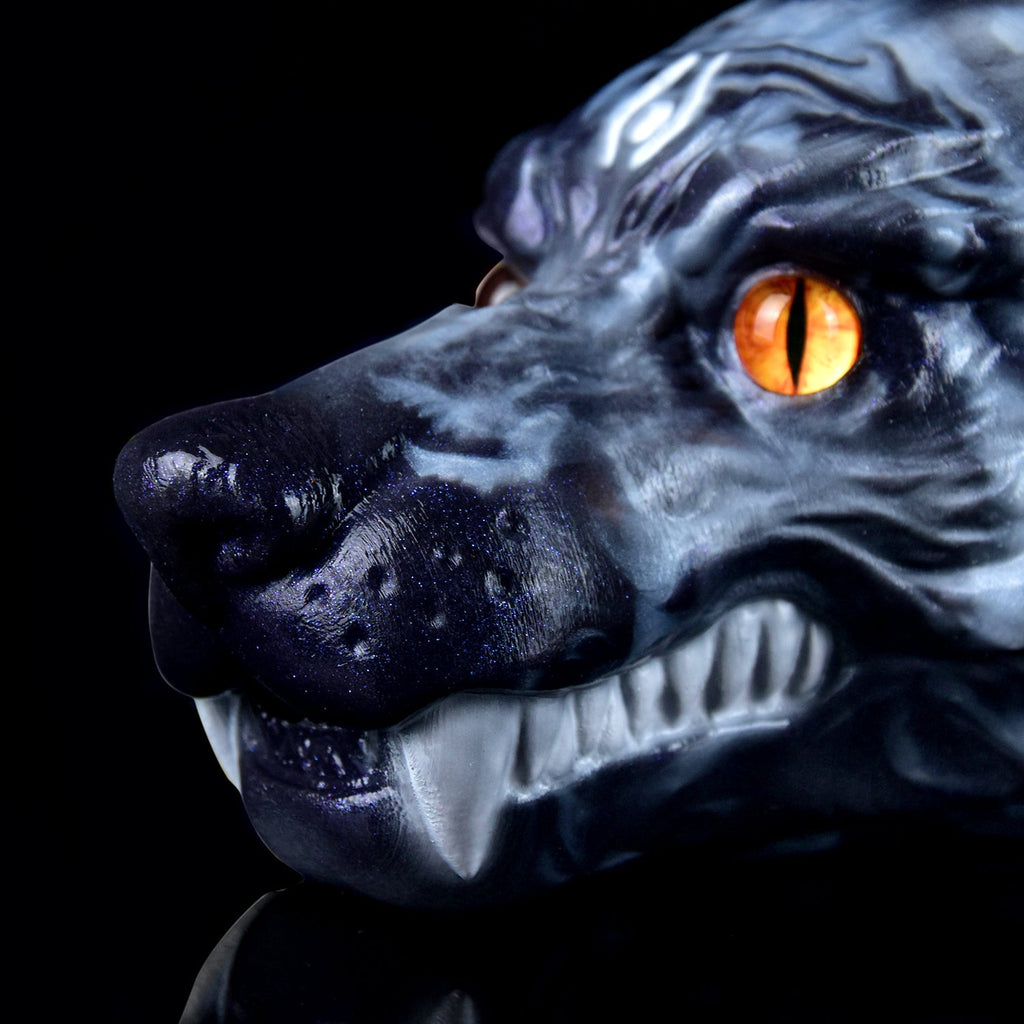Phantom Wolf Head Alien Pussy Stroker — Silicone Fantasy Oral Masturbator for Men Who Crave the Wild