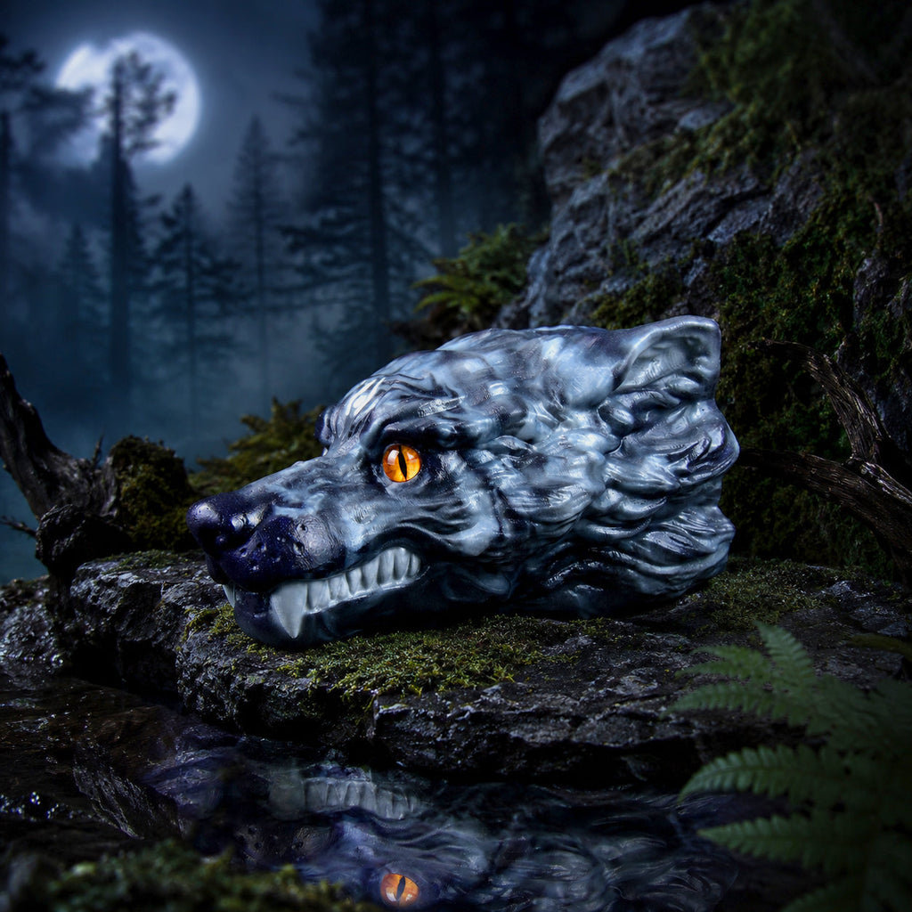 Phantom Wolf Head Alien Pussy Stroker — Silicone Fantasy Oral Masturbator for Men Who Crave the Wild