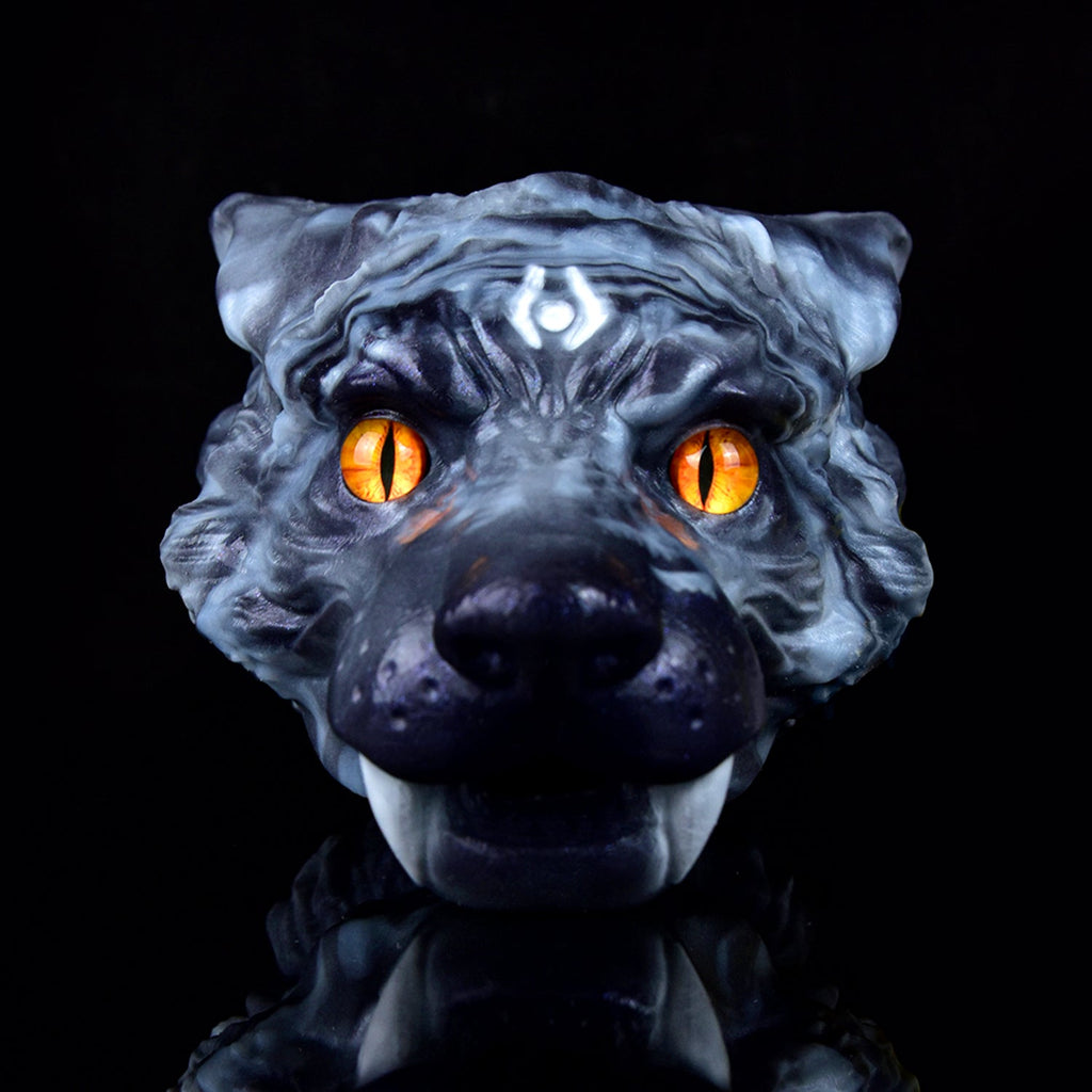 Phantom Wolf Head Alien Pussy Stroker — Silicone Fantasy Oral Masturbator for Men Who Crave the Wild