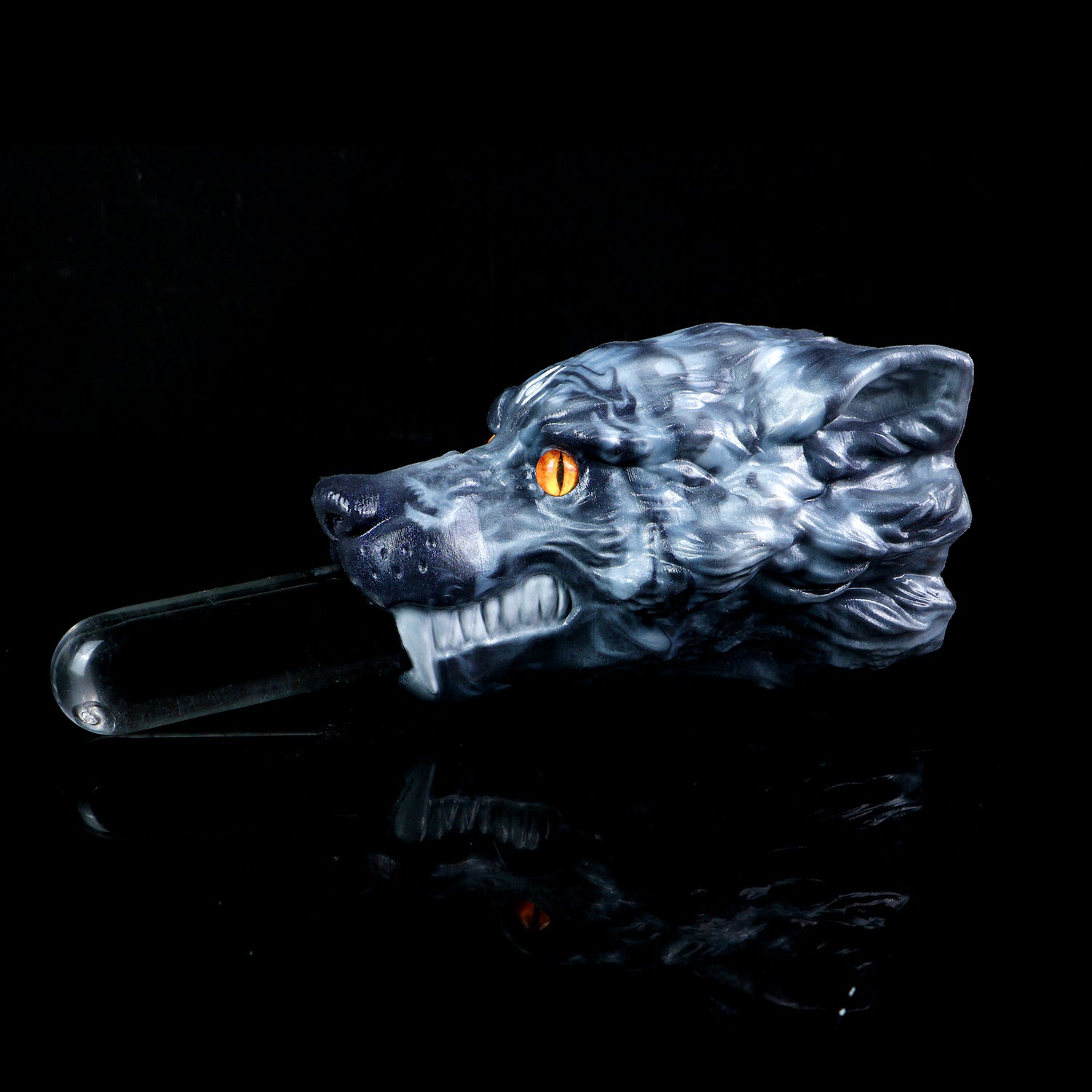Phantom Wolf Head Alien Pussy Stroker — Silicone Fantasy Oral Masturbator for Men Who Crave the Wild