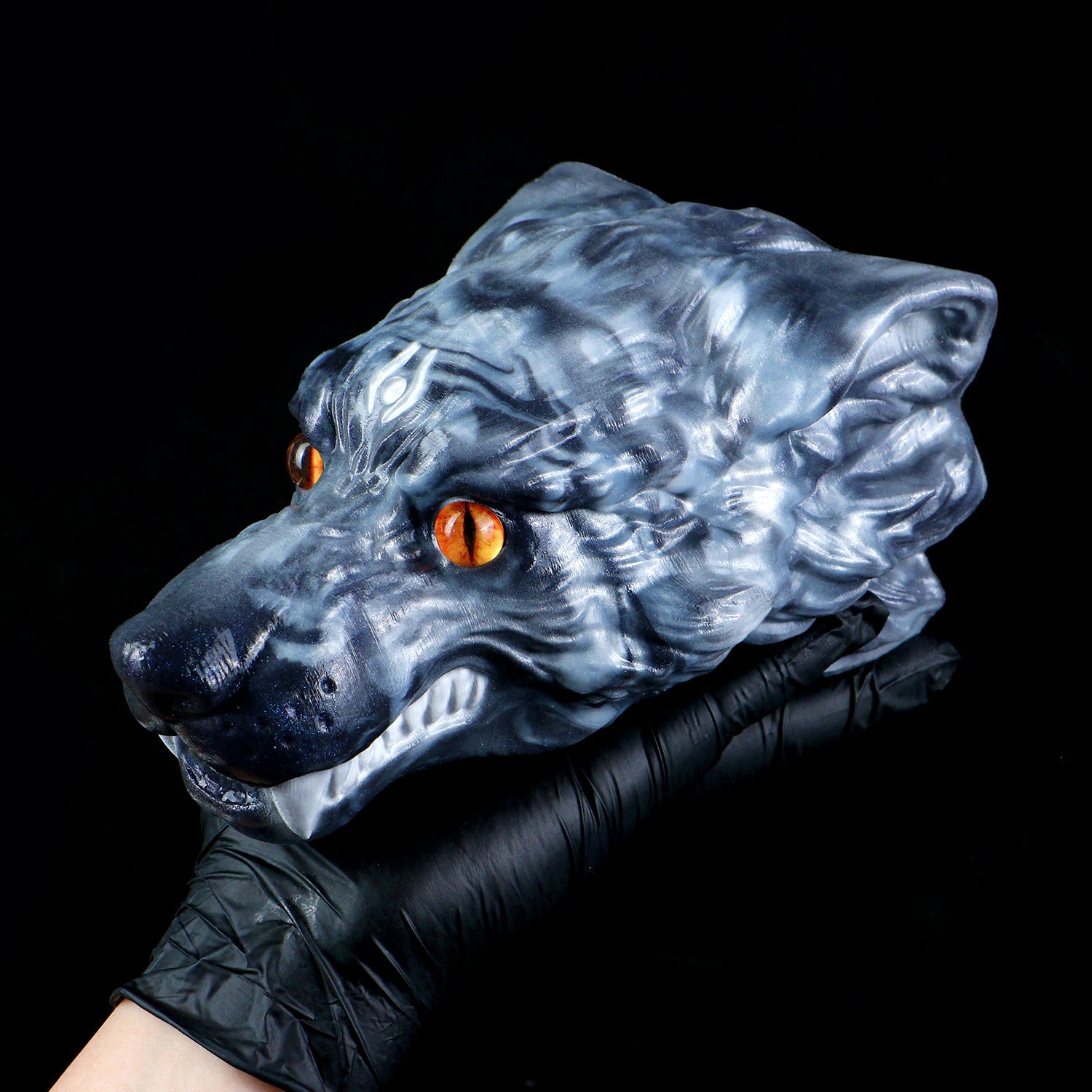 Phantom Wolf Head Alien Pussy Stroker — Silicone Fantasy Oral Masturbator for Men Who Crave the Wild