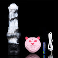 Fantasy Vibrating Horse Cock Sleeve – Platinum Silicone Penis Extender for Couples Sex Toys
