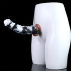 Fantasy Vibrating Horse Cock Sleeve – Platinum Silicone Penis Extender for Couples Sex Toys