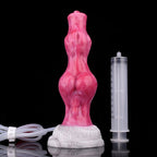 Knot - Style Squirting Dildo with Bulb Pump – Silicone Enema & Cleansing Toy - Tarisss Sex Toy Store