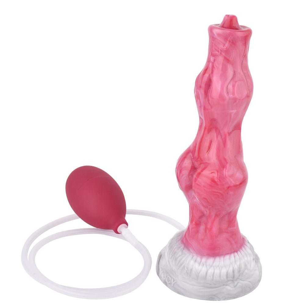 Knot - Style Squirting Dildo with Bulb Pump – Silicone Enema & Cleansing Toy - Tarisss Sex Toy Store