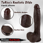 Kodiak 10 Inch Realistic Black Dual Density Dildo - Tarisss Sex Toy Store