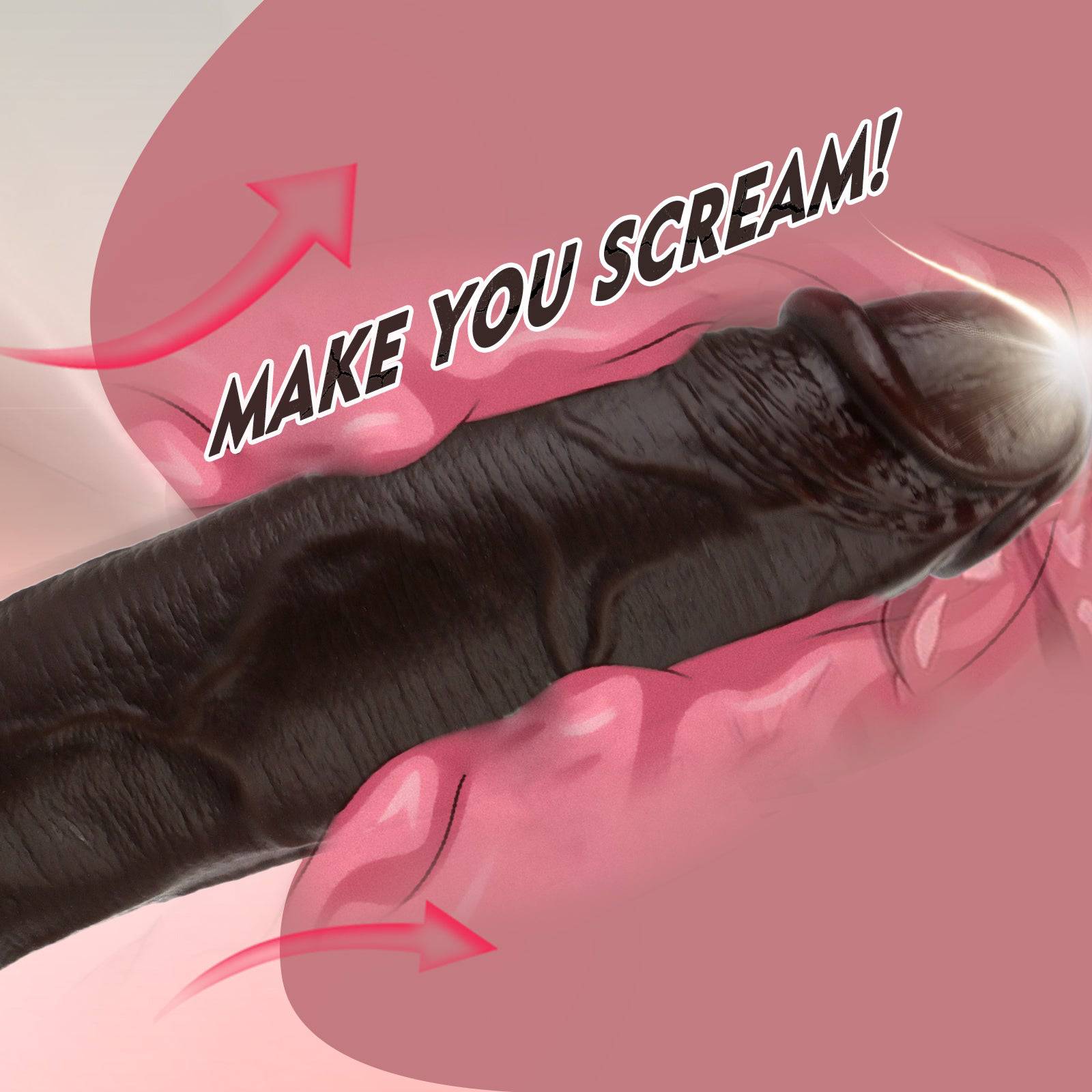 Kodiak 10 Inch Realistic Black Dual Density Dildo - Tarisss Sex Toy Store