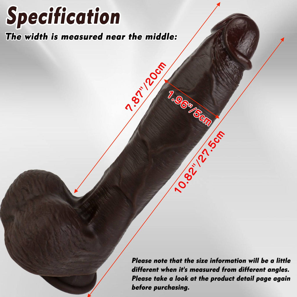 Kodiak 10 Inch Realistic Black Dual Density Dildo - Tarisss Sex Toy Store