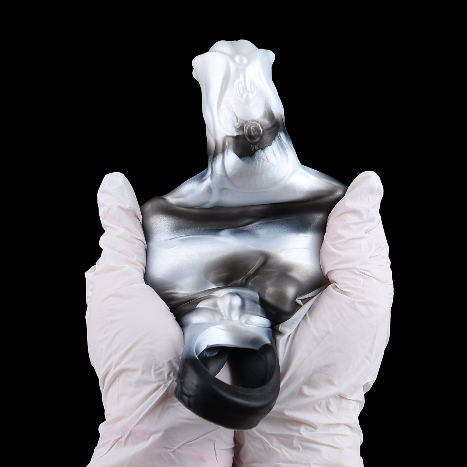 Wild Stallion Fantasy Vibrating Cock Sleeve – Platinum Silicone Penis Extender with Remote | Domlust