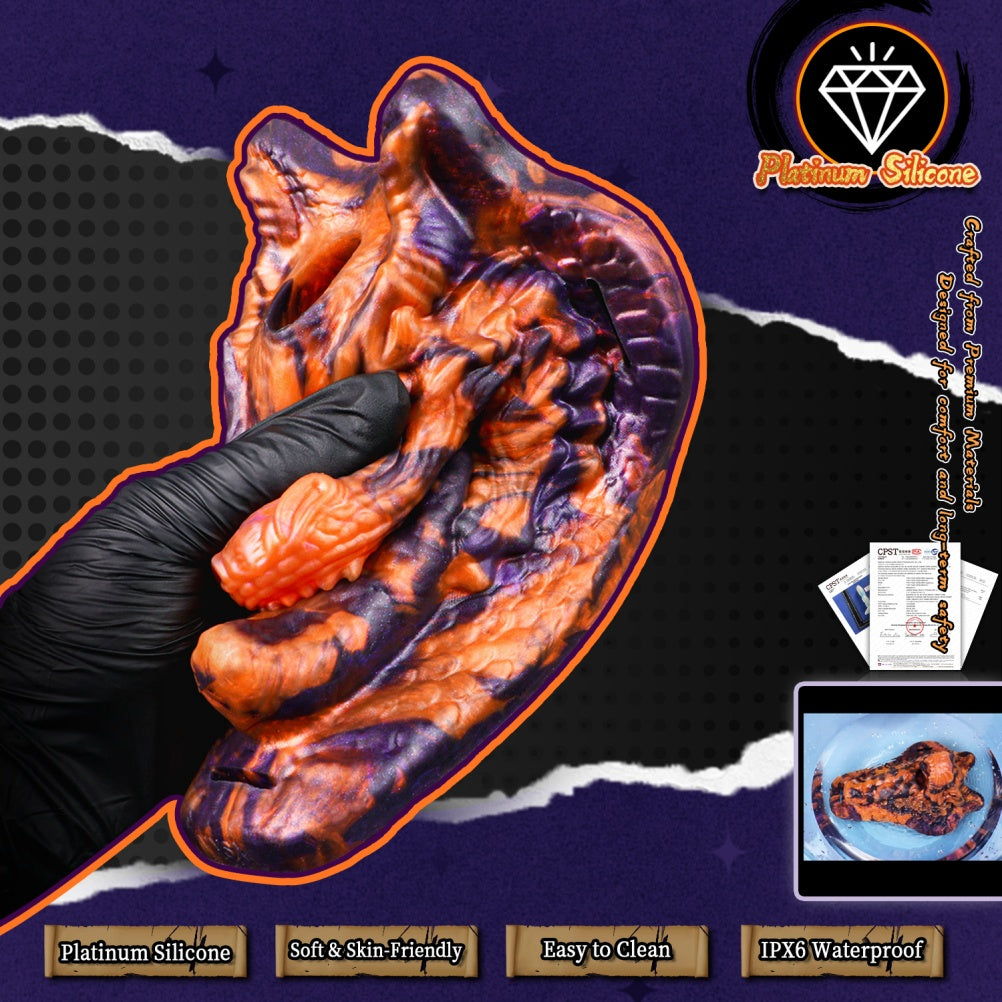 Devouring Desire Dragon Kiss Fantasy Beast Grinder | Platinum Silicone Grinding Sex Toy