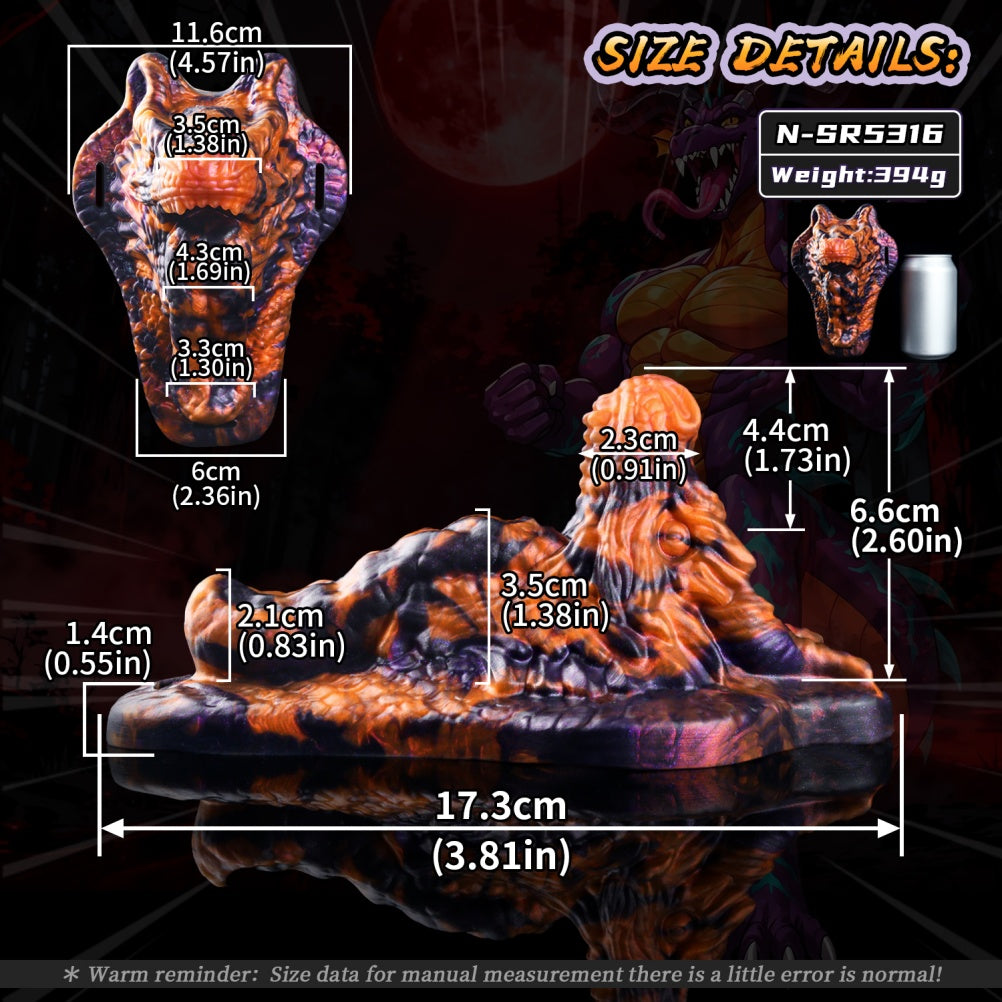 Devouring Desire Dragon Kiss Fantasy Beast Grinder | Platinum Silicone Grinding Sex Toy