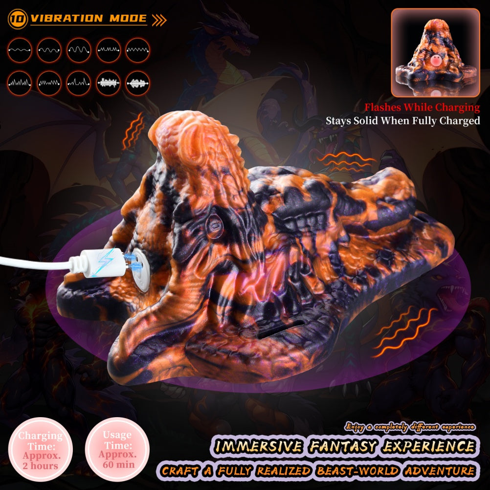 Devouring Desire Dragon Kiss Fantasy Beast Grinder | Platinum Silicone Grinding Sex Toy