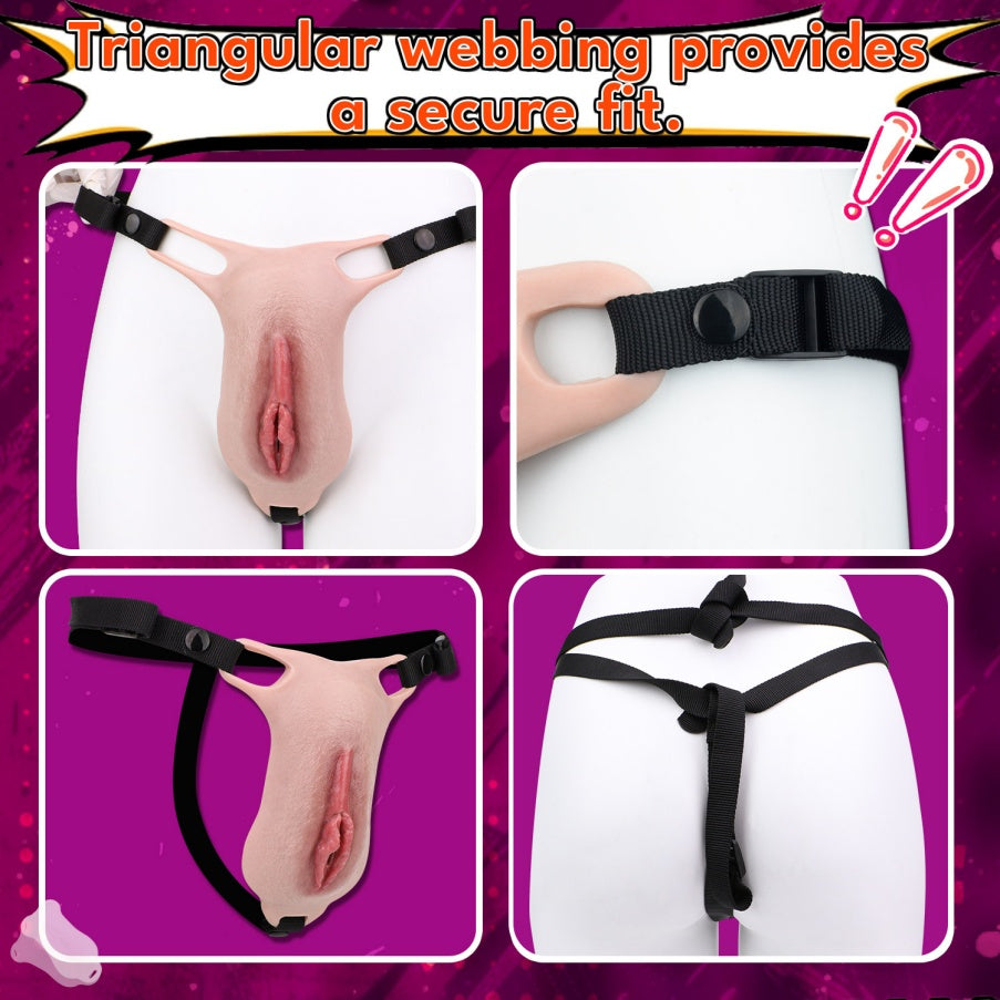 Realistic Silicone Fake Vagina Strap-On Pants for Men — Platinum-Grade Wearable Artificial Pussy | Gay Sex Toy