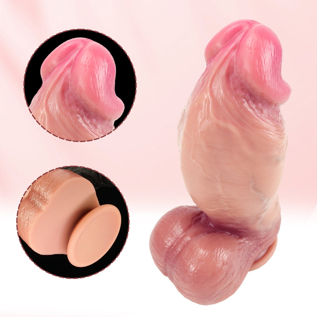 Life - Like Design Tan Color Realistic Silicone Dildo with Suction Cup - Tarisss Sex Toy Store