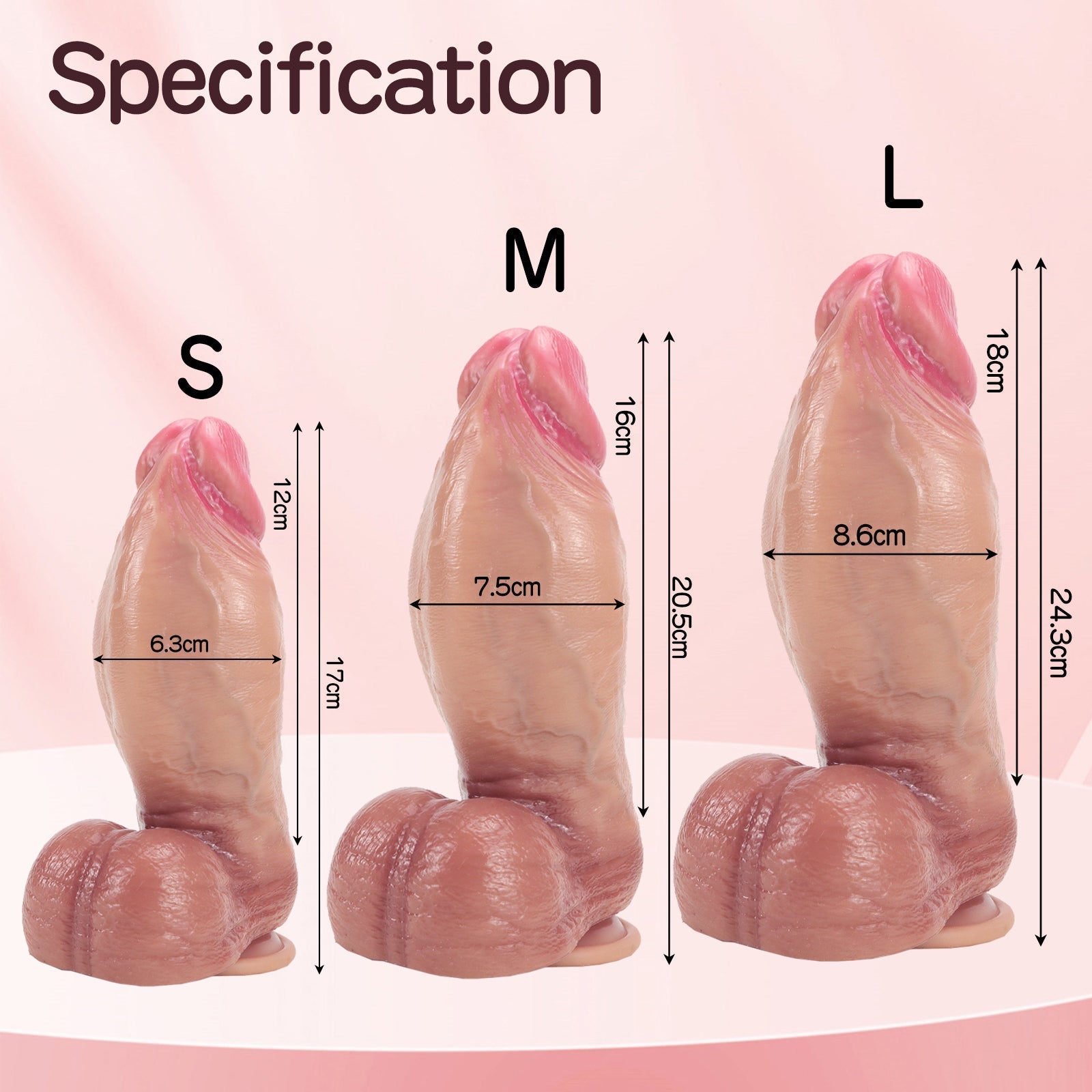 Life - Like Design Tan Color Realistic Silicone Dildo with Suction Cup - Tarisss Sex Toy Store