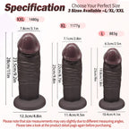 Lifelike Thick Head Huge Realistic Silicone Dildo with Suction Cup - Tarisss Sex Toy Store