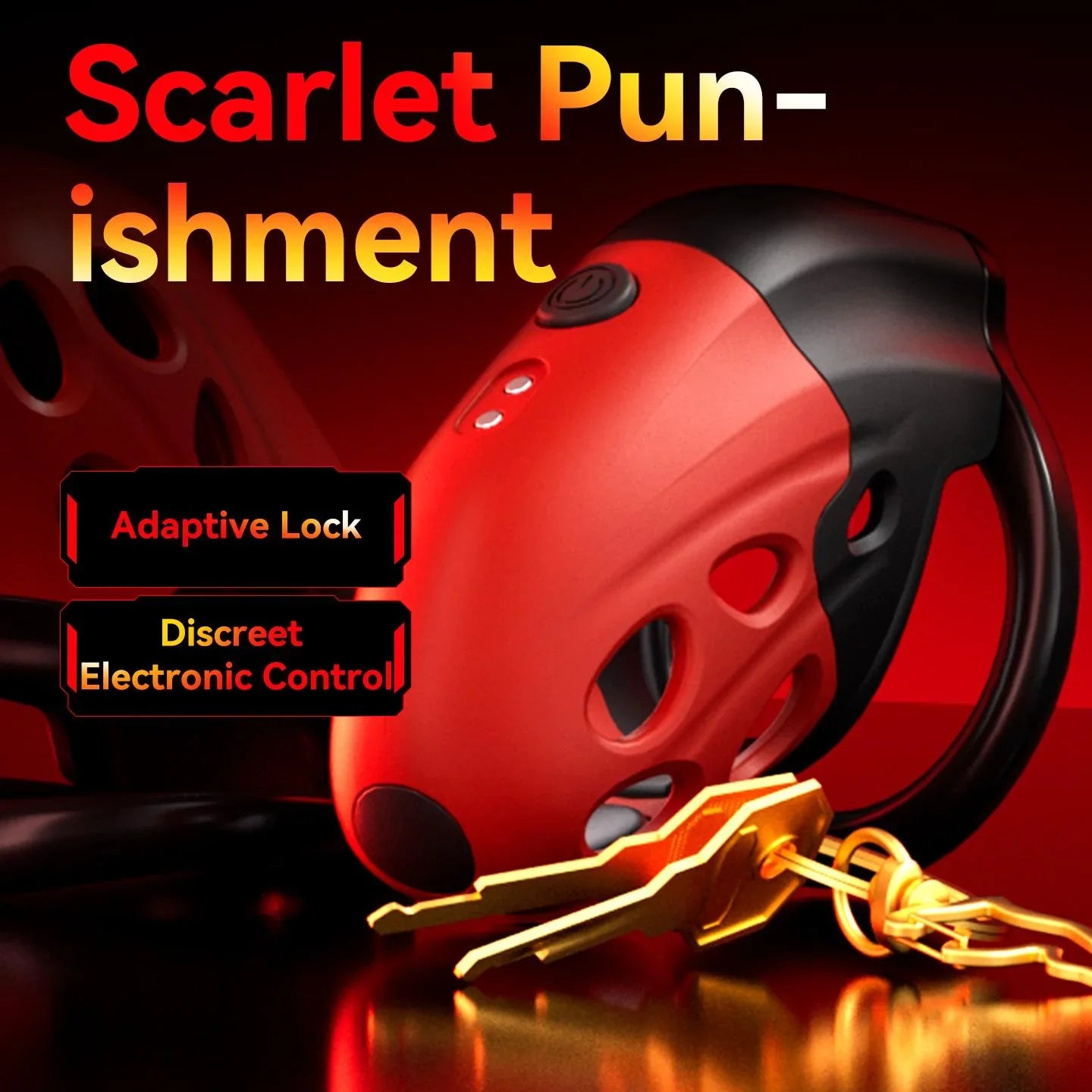 Retractable Electric Shock & Vibrating Chastity Cage