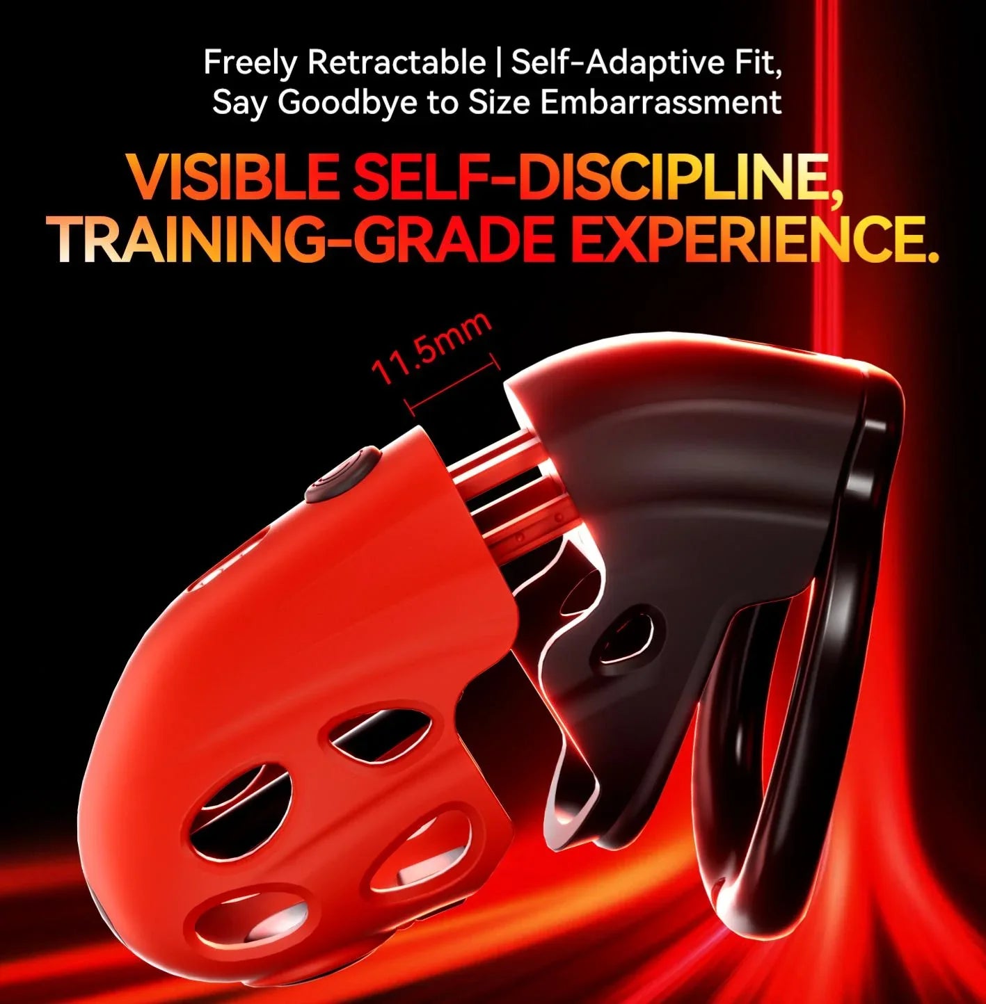 Retractable Electric Shock & Vibrating Chastity Cage