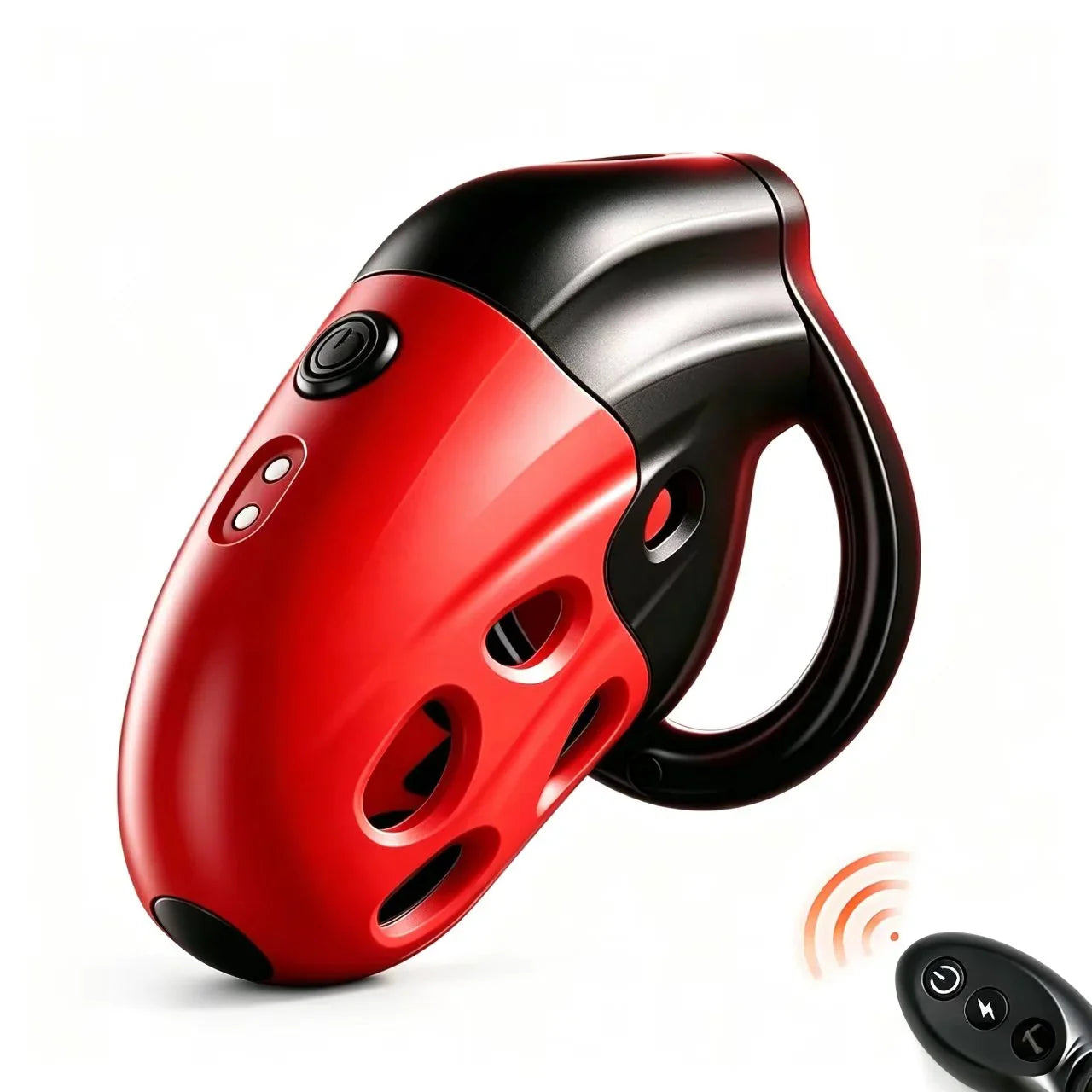 Retractable Electric Shock & Vibrating Chastity Cage