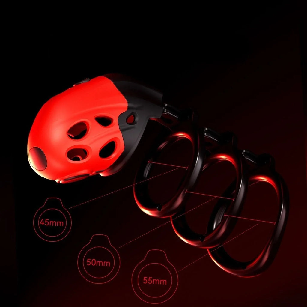 Retractable Electric Shock & Vibrating Chastity Cage
